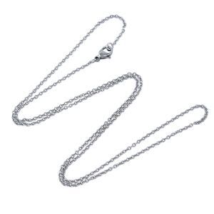 Stainless Steel 316L Rope Chain Necklace 19.75"